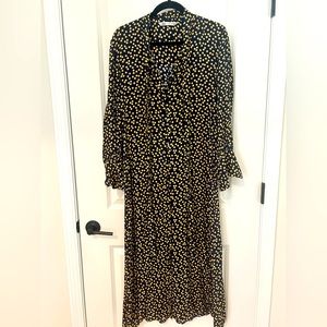 Blue and gold Zara maxi-dress